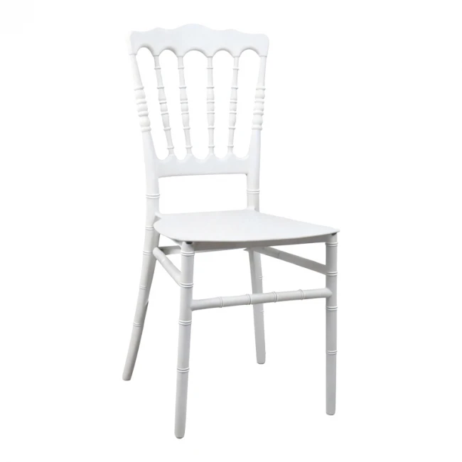 Napoleon chair pakoworld pp white 38.5x46.5x89cm