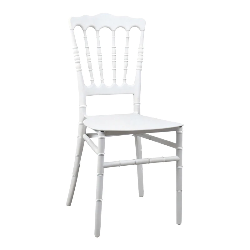 Napoleon chair pakoworld pp white 38.5x46.5x89cm