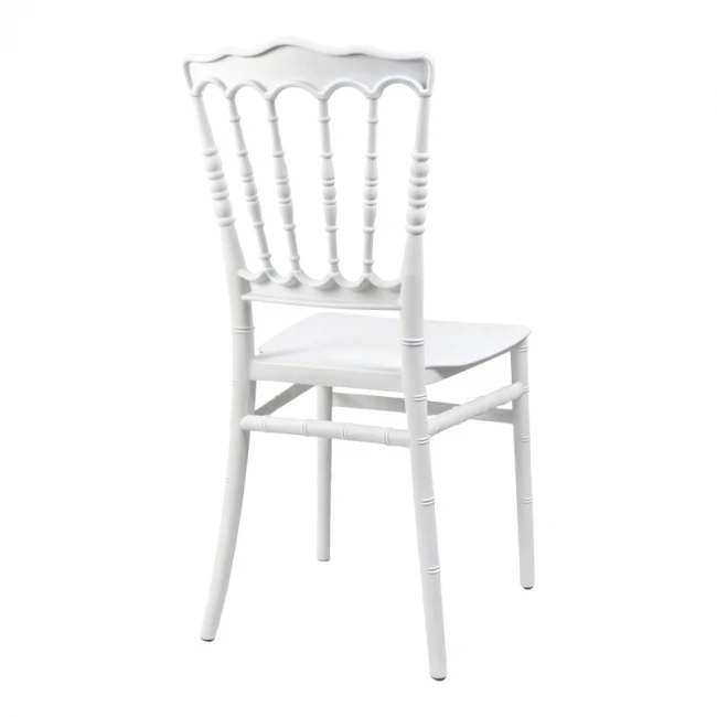 Napoleon chair pakoworld pp white 38.5x46.5x89cm