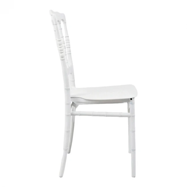 Napoleon chair pakoworld pp white 38.5x46.5x89cm