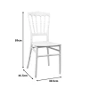 Napoleon chair pakoworld pp white 38.5x46.5x89cm