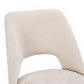 Chair Nelda pakoworld cream velvet fabric with metal cream color leg 44x58x82cm