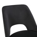 Chair Nelda pakoworld black velvet fabric with metal black color leg 44x58x82cm