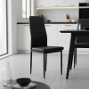 Καρέκλα Parker pakoworld PU ανθρακί-μαύρο πόδι 42x48x98εκ