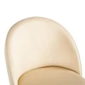 Chair Perch pakoworld cream velvet - natural color metal leg 50x43x82cm