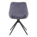 Luciano I pakoworld swivel chair in anthracite fabric-metal leg black 52.5x54x85cm