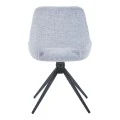 Luciano I pakoworld swivel chair in grey fabric-metal leg black 52.5x54x85cm