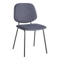 Chair hair Pietro I pakoworld anthracite fabric-black metal leg 45x55x82.5cm