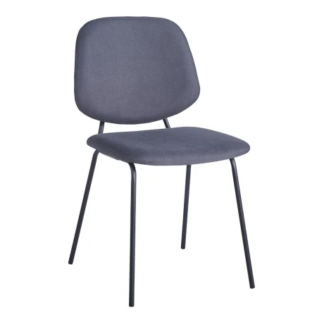 Chair hair Pietro I pakoworld anthracite fabric-black metal leg 45x55x82.5cm