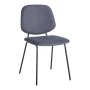 Chair hair Pietro I pakoworld anthracite fabric-black metal leg 45x55x82.5cm