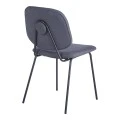 Chair hair Pietro I pakoworld anthracite fabric-black metal leg 45x55x82.5cm