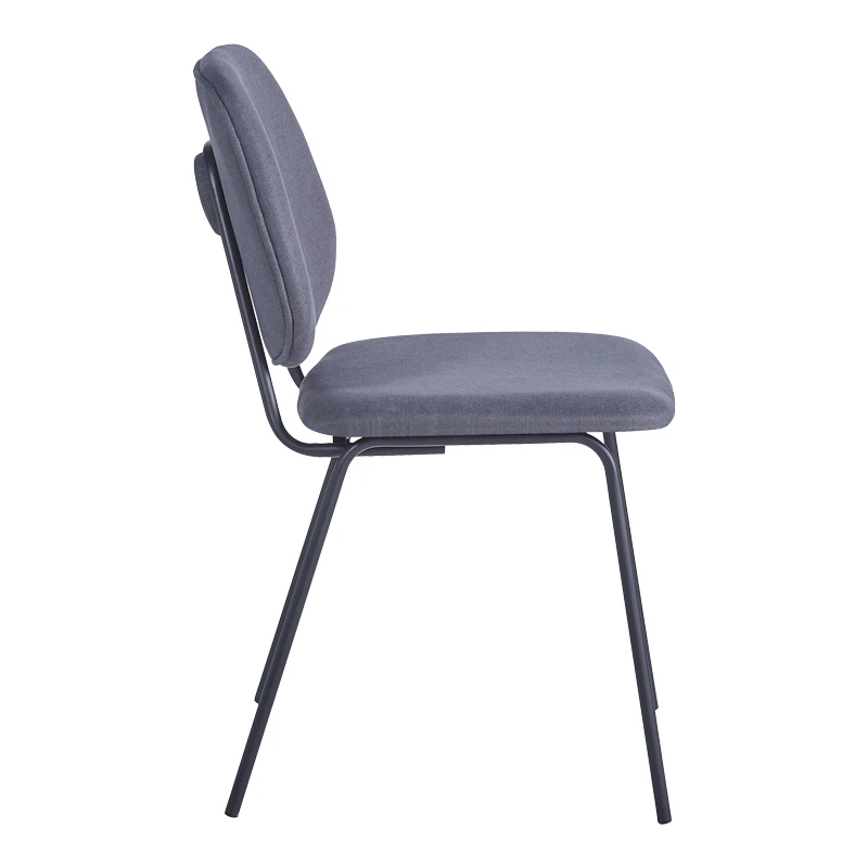 Chair hair Pietro I pakoworld anthracite fabric-black metal leg 45x55x82.5cm