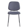 Chair hair Pietro I pakoworld anthracite fabric-black metal leg 45x55x82.5cm