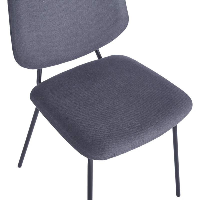 Chair hair Pietro I pakoworld anthracite fabric-black metal leg 45x55x82.5cm
