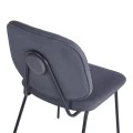 Chair hair Pietro I pakoworld anthracite fabric-black metal leg 45x55x82.5cm