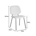 Chair hair Pietro I pakoworld anthracite fabric-black metal leg 45x55x82.5cm