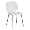 Chair hair Pietro I pakoworld beige fabric-black metal leg 45x55x82.5cm