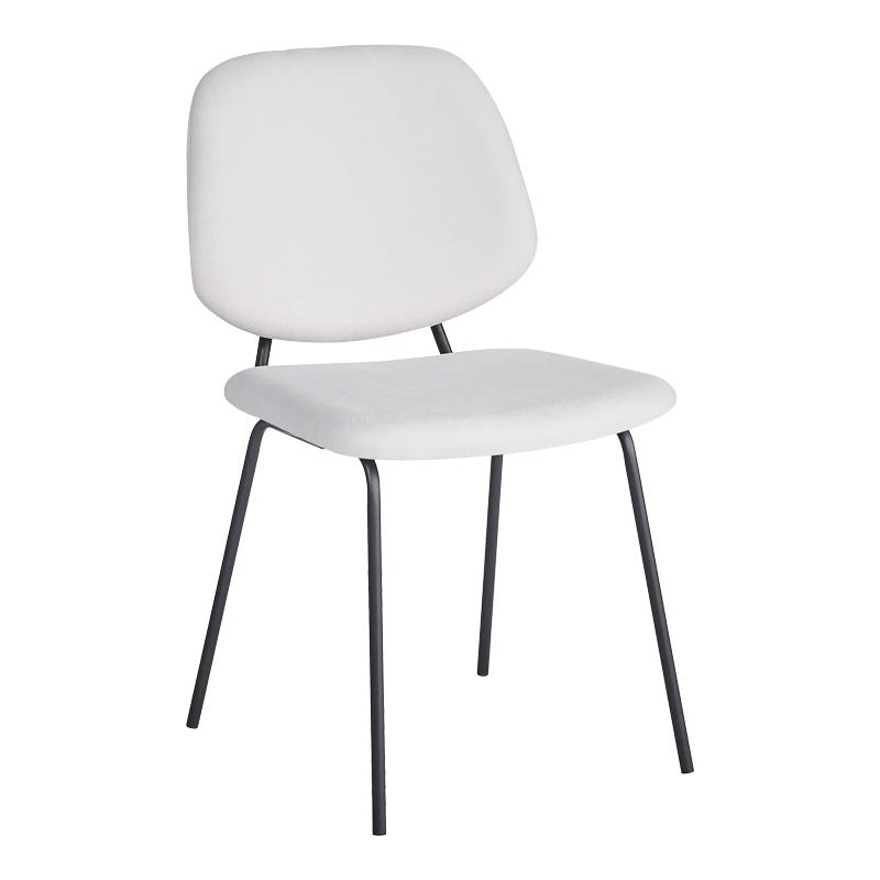 Chair hair Pietro I pakoworld beige fabric-black metal leg 45x55x82.5cm