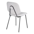 Chair hair Pietro I pakoworld beige fabric-black metal leg 45x55x82.5cm