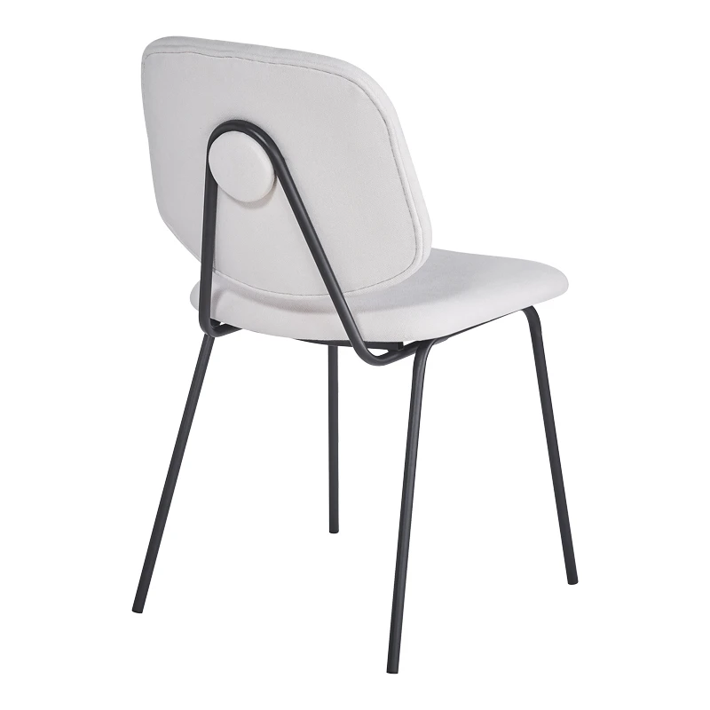 Chair hair Pietro I pakoworld beige fabric-black metal leg 45x55x82.5cm