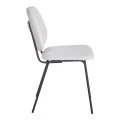 Chair hair Pietro I pakoworld beige fabric-black metal leg 45x55x82.5cm