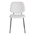 Chair hair Pietro I pakoworld beige fabric-black metal leg 45x55x82.5cm
