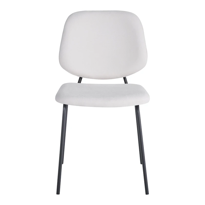 Chair hair Pietro I pakoworld beige fabric-black metal leg 45x55x82.5cm