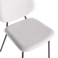 Chair hair Pietro I pakoworld beige fabric-black metal leg 45x55x82.5cm