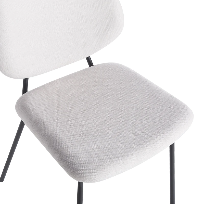Chair hair Pietro I pakoworld beige fabric-black metal leg 45x55x82.5cm