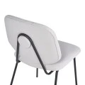 Chair hair Pietro I pakoworld beige fabric-black metal leg 45x55x82.5cm