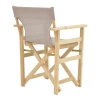 Kompa pakoworld director's chair-armchair, solid wood in an unpainted wood shade-Nexus fabric, gray-beige