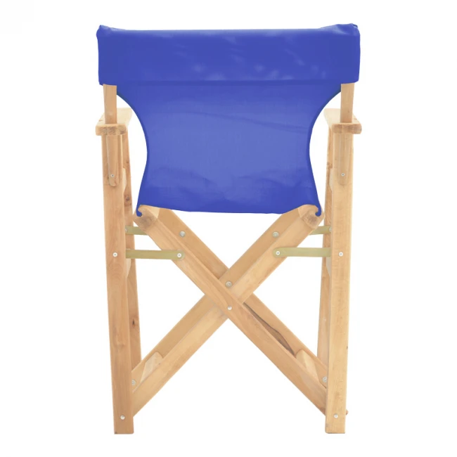 Kompa pakoworld director's chair  inpainted wood color solid beech wood and blue fabric