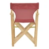 Kompa pakoworld director's chair  inpainted wood color solid beech wood and burgundy red fabric