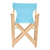 Kompa pakoworld director's chair  inpainted wood color solid beech wood and turqoise fabric