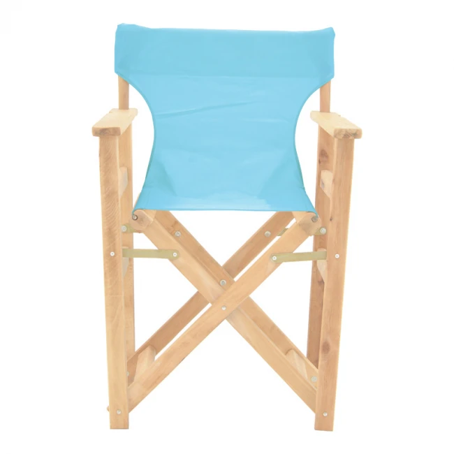 Kompa pakoworld director's chair  inpainted wood color solid beech wood and turqoise fabric