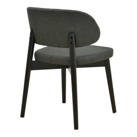 Chair Siena pakoworld anthracite fabric and rubberwood 48x50x81cm