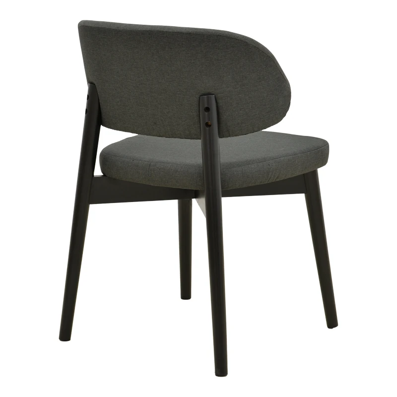 Chair Siena pakoworld anthracite fabric and rubberwood 48x50x81cm