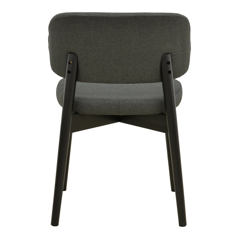 Chair Siena pakoworld anthracite fabric and rubberwood 48x50x81cm