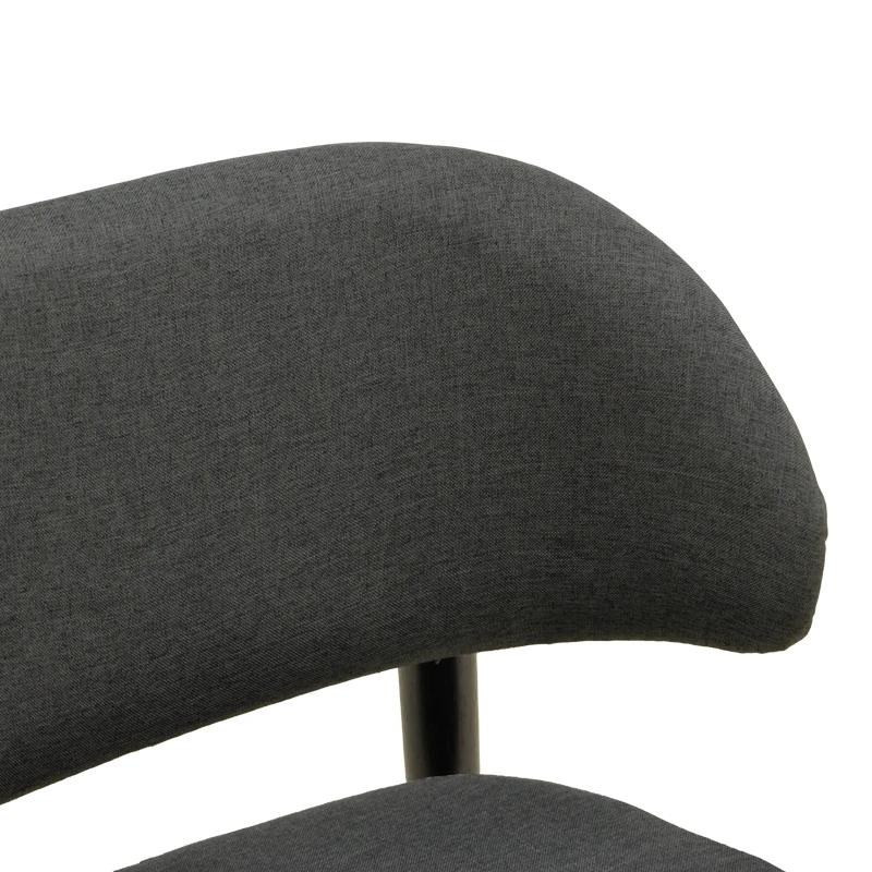 Chair Siena pakoworld anthracite fabric and rubberwood 48x50x81cm