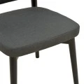 Chair Siena pakoworld anthracite fabric and rubberwood 48x50x81cm