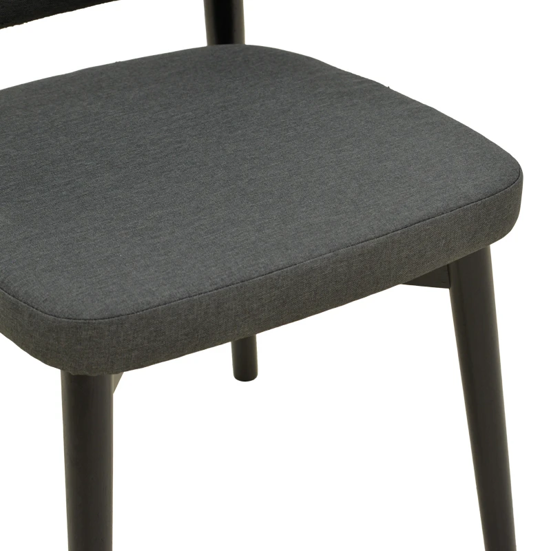 Chair Siena pakoworld anthracite fabric and rubberwood 48x50x81cm