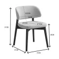 Chair Siena pakoworld anthracite fabric and rubberwood 48x50x81cm