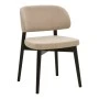 Chair Siena pakoworld beige fabric black rubberwood 48x50x81cm
