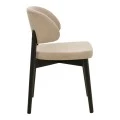 Chair Siena pakoworld beige fabric black rubberwood 48x50x81cm
