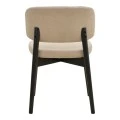 Chair Siena pakoworld beige fabric black rubberwood 48x50x81cm
