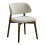 Καρέκλα Siena pakoworld rubberwood σε καρυδί-εκρού απόχρωση 48x50x81εκ