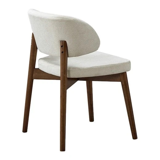 Καρέκλα Siena pakoworld rubberwood σε καρυδί-εκρού απόχρωση 48x50x81εκ