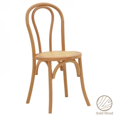 Vienna stackable chair Azhel pakoworld natural beech wood-seat natural rattan 41x50x89cm