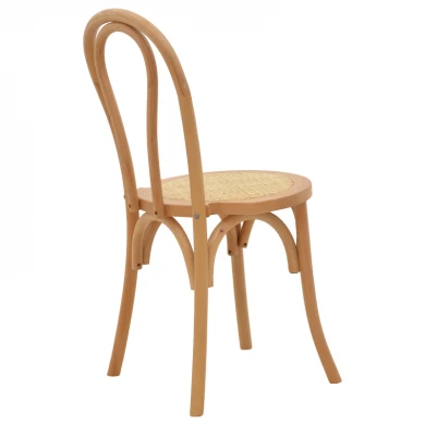 Vienna stackable chair Azhel pakoworld natural beech wood-seat natural rattan 41x50x89cm