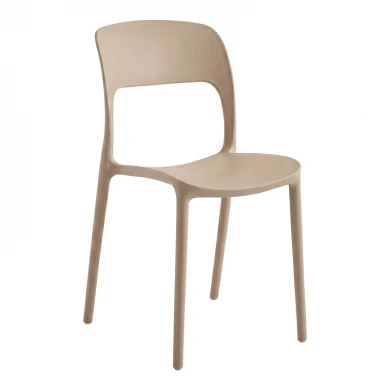 Zanna stackable chair pakoworld pp cappuccino 40x53x78cm